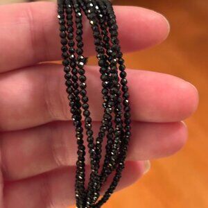 Black Spinel multi-strand bracelet